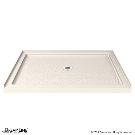 Dreamline DreamLine DLT-1136420-22 SlimLine 2 .75 in. H x 42 in. W x 36 in. D Center Drain Single Threshold Shower Base; Biscuit DLT-1136420-22